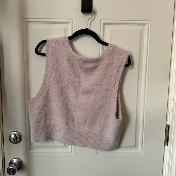 Wild Fable Lavender Fuzzy Crop Top Plus Size XXL - Picture 4 of 4